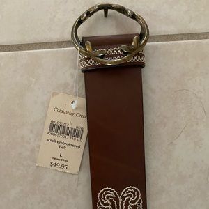 Coldwater Creek Brown Leather Belt Size L